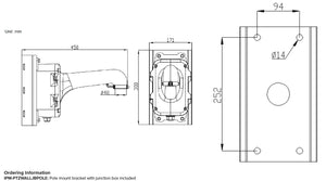 Pole Mount Bracket with Junction Box Included