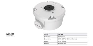 IVM-JB9 junction box made from aluminum alloy, dimensions 4.1” x 2.15”, weight 0.79lb, for electrical applications