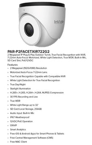 2 Megapixel, 7-22mm Lens, With True Facial Recognition