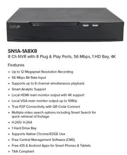 Load image into Gallery viewer, 8 Channel NVR with 8 Plug &amp; Play Ports