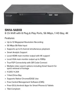 8 Channel NVR with 8 Plug & Play Ports