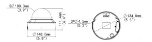 8 Megapixel Dome, 2.8-12mm Lens