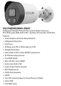 8 Channel NVR with 2 TB +(6) 4-Megapixel Bullet Cameras